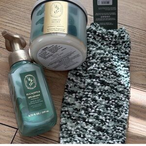 Bath & Body Works Eucalyptus Spearmint Hand Soap Set - Green and White